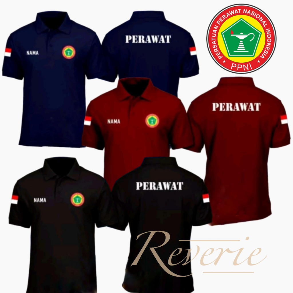 PPNI NURSE POLOSHIRT MEDICAL PERSONNEL EMPLOYEE UNIFORM INDONESIAN NURSE
