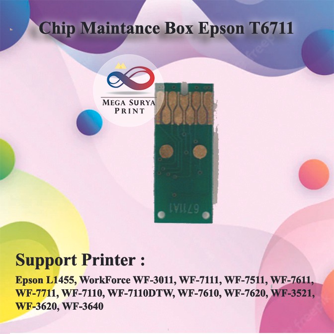 ชิปกล่องหลักการหมึก Epson T6711