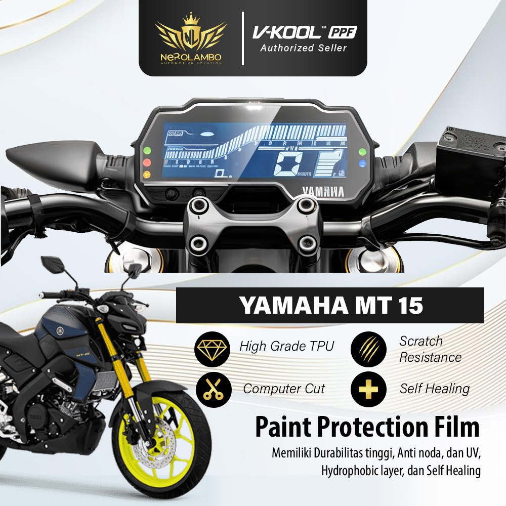 VKOOL PPF มอเตอร์วัดความเร็ว Anti Sunburn Yamaha MT 15 | Nero Lambo อย่างเป็นทางการ