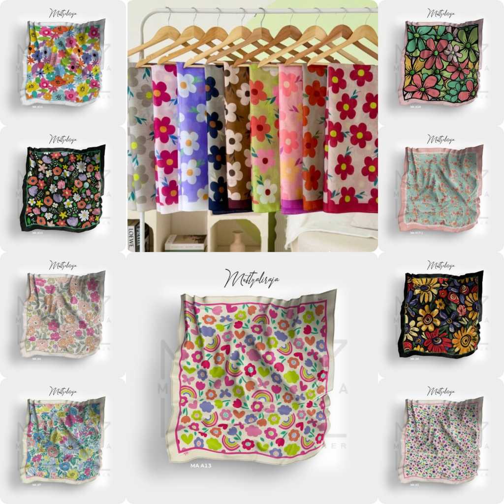 ฮิญาบสี่เหลี่ยม premium Voal Veil motif สี่เหลี่ยมผืนผ้า hijab motif ธรรมดา denay premium hijab motif
