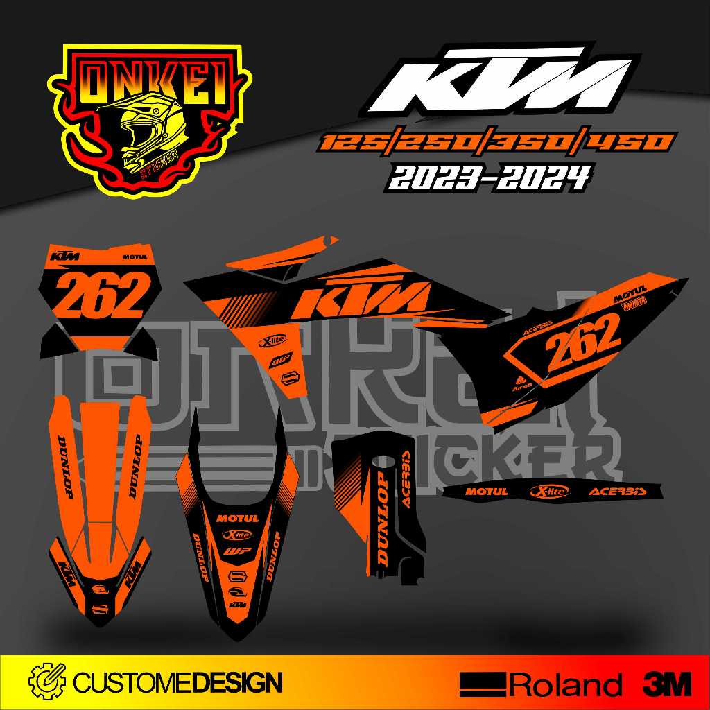 DECAL STICKER KTM 125-250-350-450 2023-2024 SK1
