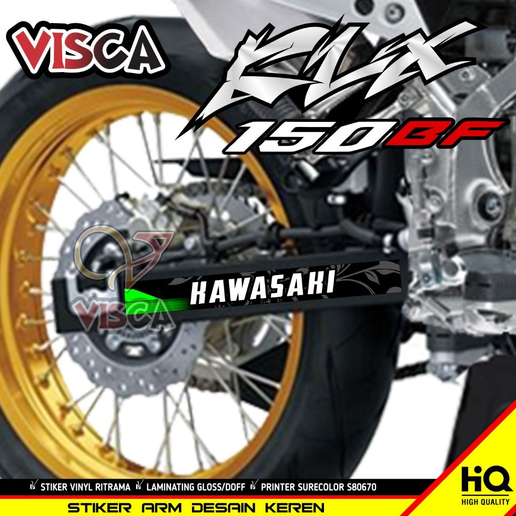 KLX BF สติ๊กเกอร์สวิงอาร์ม Kawasaki KLX BF 150 สี Variations Cool Quality สติ๊กเกอร์ลาย BATIK Motips