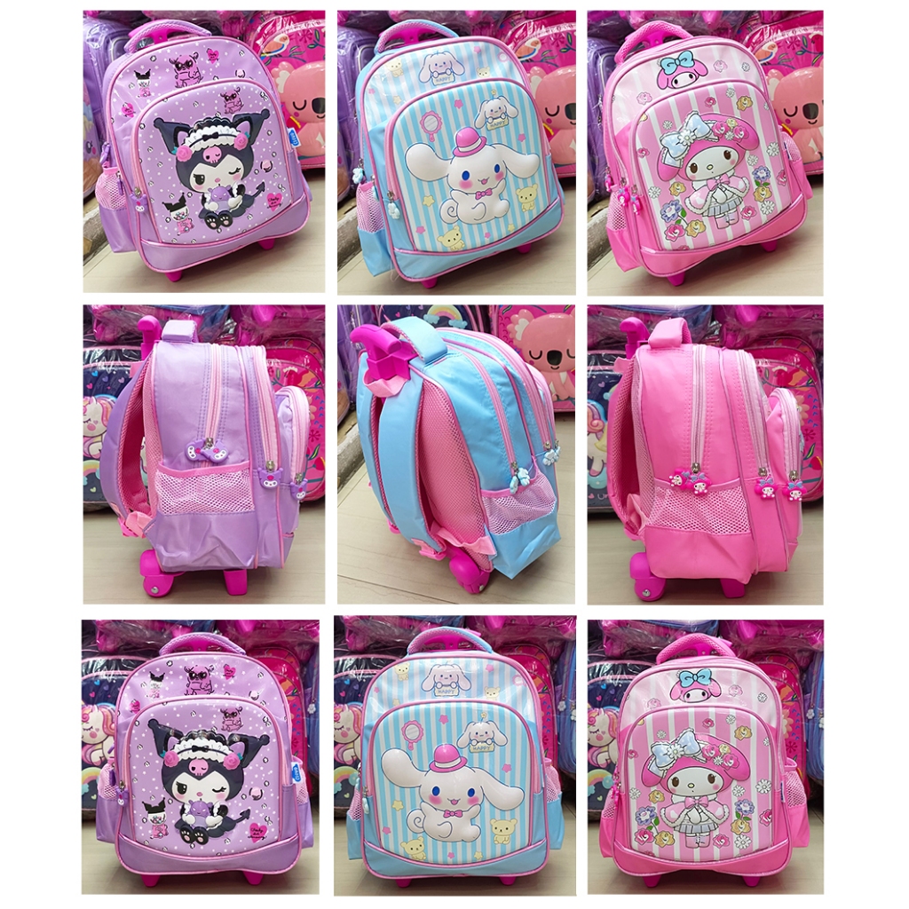 ล้อรถเข็น PUSH TROLLEY BAG สําหรับ GIRLS KINDERGARTEN SCHOOL Horse Motif PONY Sun นูน 3Res (Sun Gemez Meow Sugar Gogo Kumbang 13")