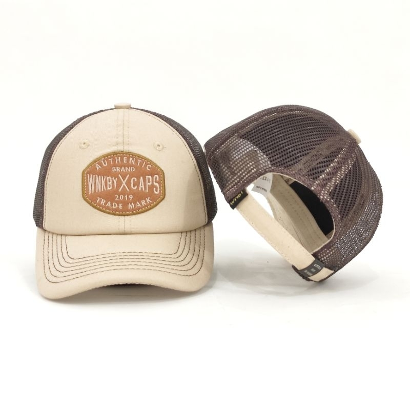Wankbay Caps แท้ Unisex Trucker Cotton Oyster