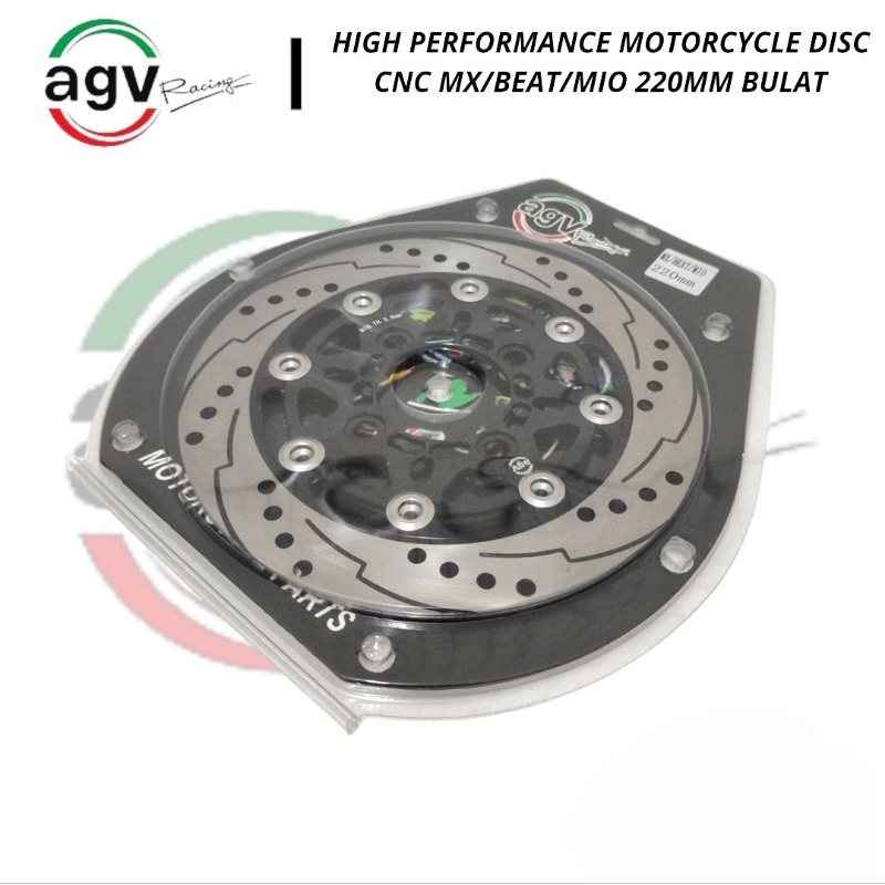 แผ่น AGV 220 มม. แผ่นลอยสําหรับ MIO SMILE-MIO SPORTY-MIO SOUL-XEON CARBON GT ETC.