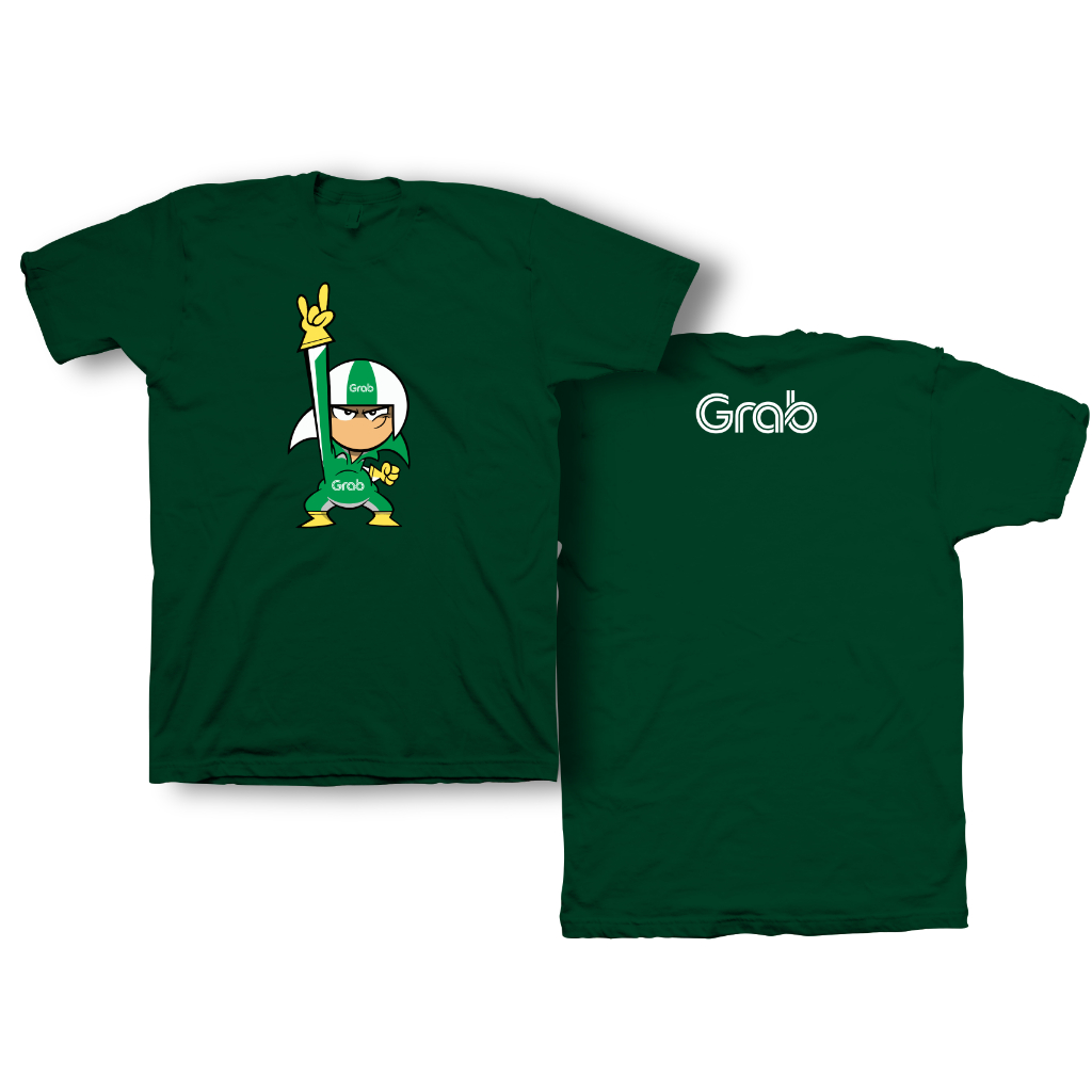 Hijau เสื้อยืด/เสื้อยืด Grab Cute Metal Cool. เสื้อยืดกรีนแกร็บ