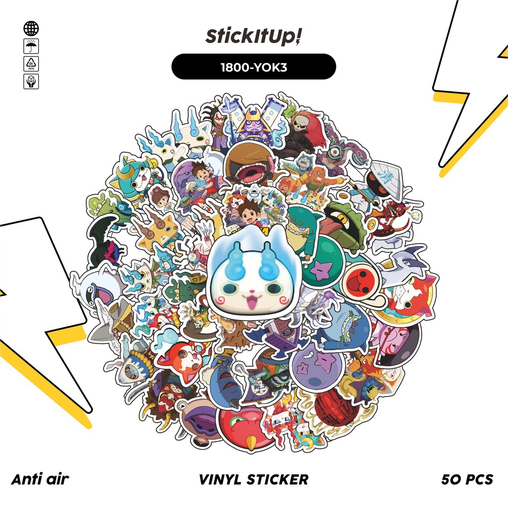 50 ชิ้นสติกเกอร์แพ็ค YOKAI WATCH MIX 03 น่ารักความงามไวนิลกันน้ําสําหรับ Freebies สติกเกอร์หนังสือ J