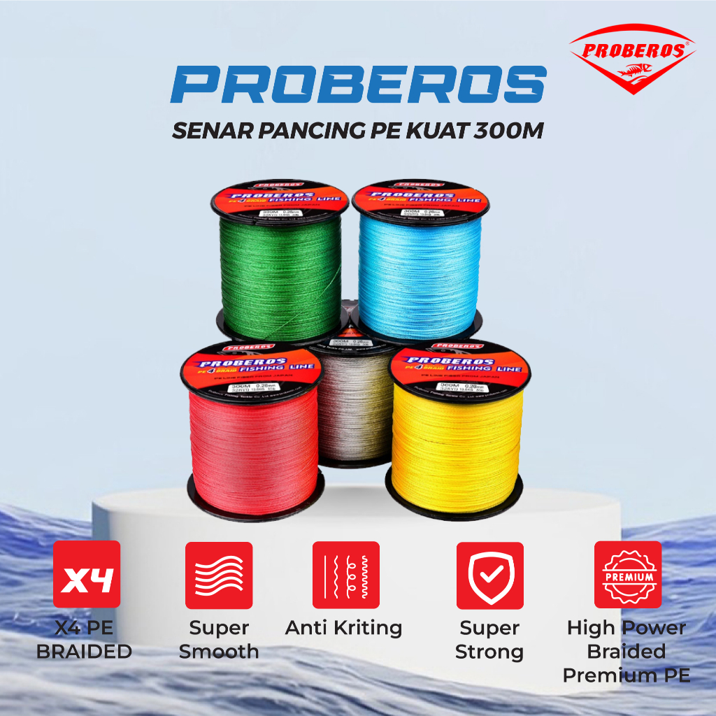 PROBEROS สายตกปลา PE ที่แข็งแกร่ง 300 ม. 6LB-100LB SP005 Pt.2