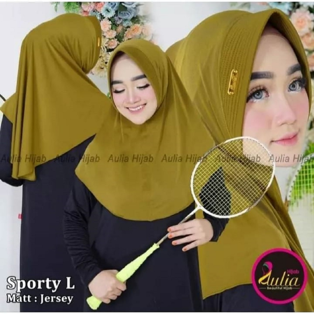 Hijab Sport อะคริลิค/Hijab Sport อะคริลิค/Hijab Sport Hijab Sport Aulia L Jersey Premium Antem Dada 