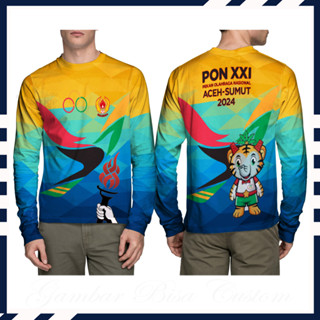 เสื้อยืด พิมพ์ลาย PON XXI 2024 ACEH= North Sumatra สําหรับผู้ชาย และผู้หญิง