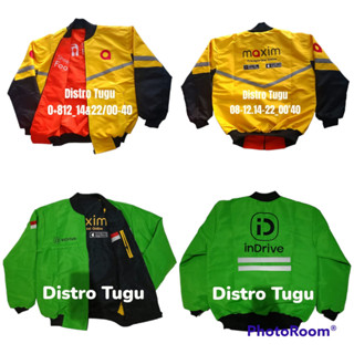 เสื้อแจ็กเก็ต MAXIM สีเหลืองส้ม สลับลาย TASLAN FOOD กันน้ํา SHOPEE-E