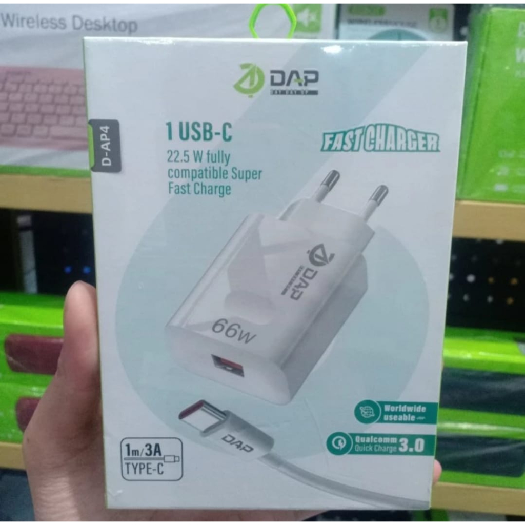 DAP D-AP4 662 C TO C SUPER FAST CHARGING CHARGER ADAPTER - ฟรีกระเป๋าชาร์จ