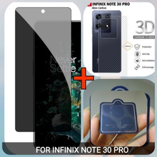 Infinix NOTE 30 PRO/30PRO อุณหภูมิพรีเมี่ยม SPY ไม่มีคําสั่ง + เลนส์กล้อง GARSKIN