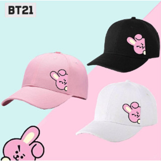 หมวกเบสบอล พิมพ์ลายโลโก้ BT21 สําหรับเด็ก และผู้ใหญ่