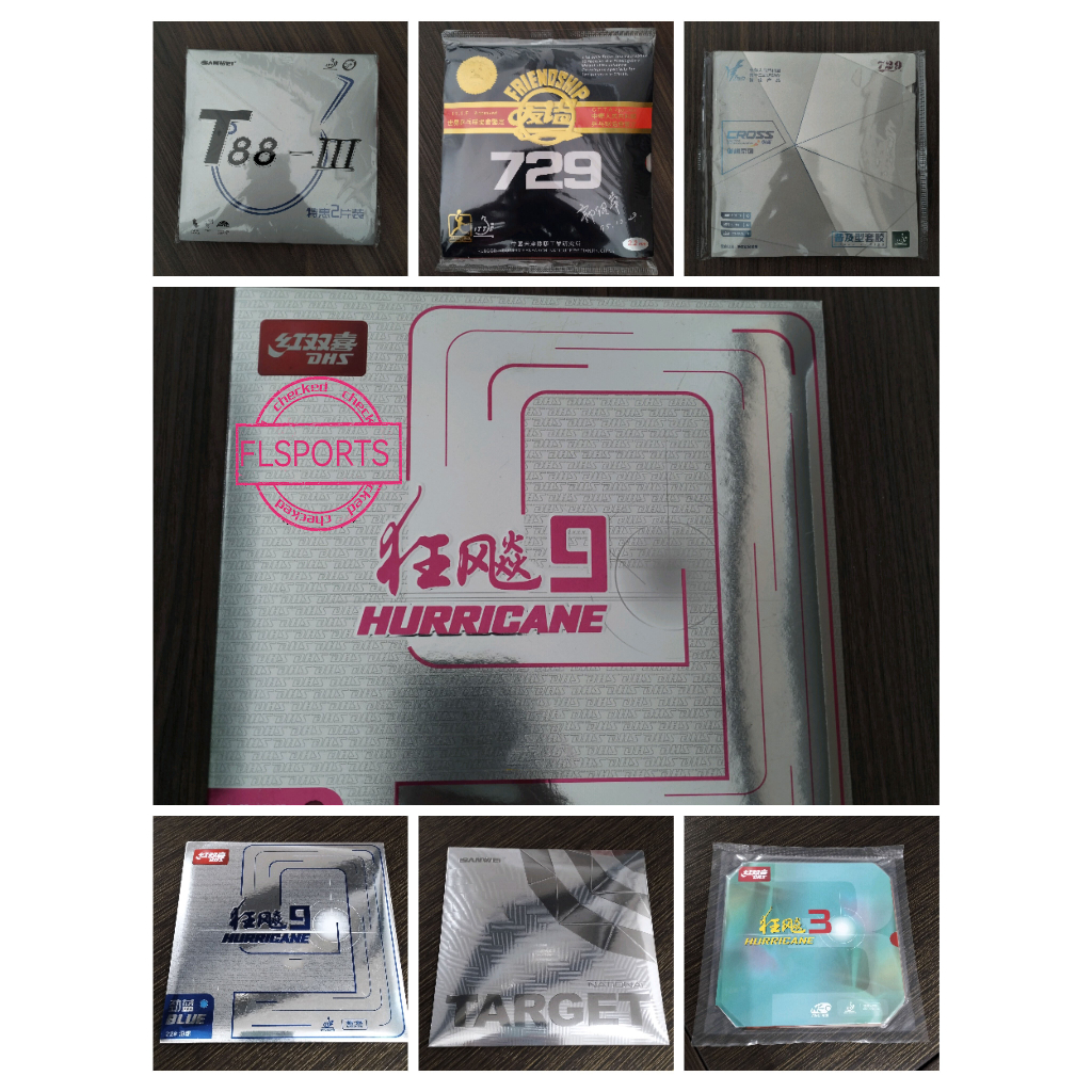 Sanwei T88-III / มิตรภาพ 729 SUPER FX / มิตรภาพ 729 Cross / DHS Hurricane 9 Blue หรือ Pink / Sanwei 