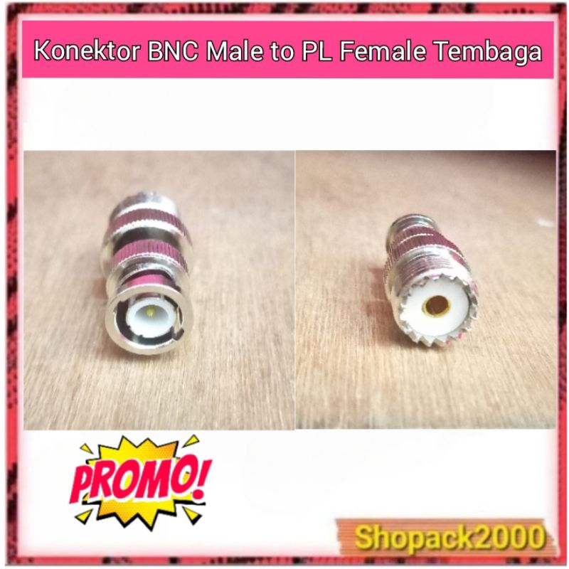 BNC HT UHF Female to BNC Male Connector