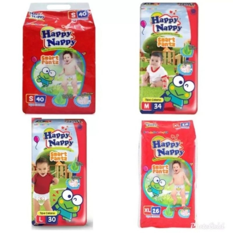 HAPPY NAPPY SMART PANTS DIPERS Happy Nappy S40 M34 L30 XL26