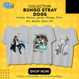 เสื้อยืด พิมพ์ลายอนิเมะ Bungo Stray Dogs