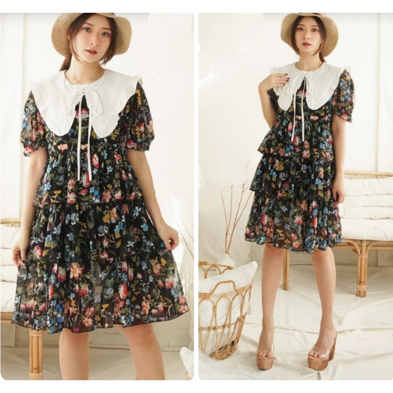 •SECLAIRE• SARINA KOREAN FLORAL MINI DRESS