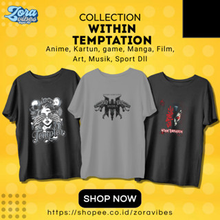เสื้อยืด พิมพ์ลายเพลง WITHIN TEMPTATION BUILT UP