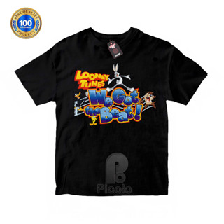 (ฟรีชื่อ) เสื้อยืด ผ้าฝ้าย พิมพ์ลายการ์ตูน LOONEY TUNES UNISEX สําหรับเด็ก