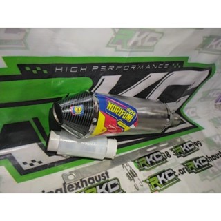 Norifumi Rocket Racing ท่อไอเสียคาร์บอน 4 (Inlet38 มม.) KLX CRF D-TRACKER WR155