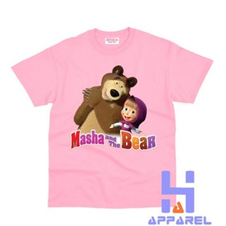 เสื้อยืด พิมพ์ลาย Masha AND THE BEAR สําหรับเด็ก