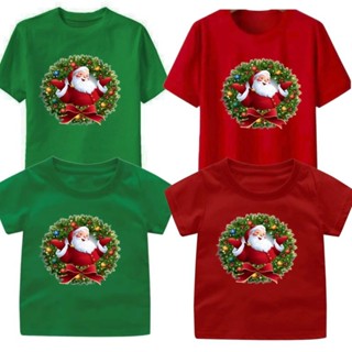 เสื้อยืดคู่รัก พิมพ์ลาย Merry CHRITSMAS (ริบบิ้น) สําหรับเด็ก และผู้ใหญ่