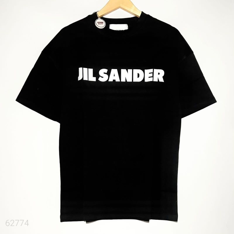 เสื้อยืด Jil Sander White Logo Black Tee