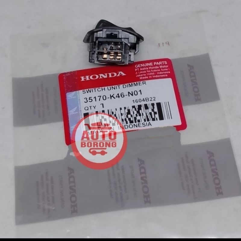 TOMBOL 35170 K46 N01 DIM ปุ่ม DIMMER SWITCH FAR NEAR SWITCH VARIO 110 FI LED HONDA ORIGINAL ของแท้ P