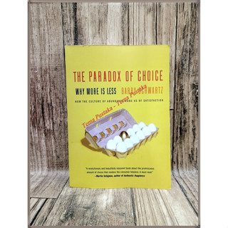 The Paradox Of Choice Why More Of Less โดย Barry Schwartz - ภาษาอังกฤษ