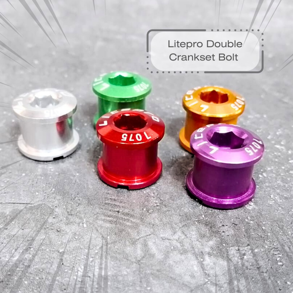 LITEPRO Double Crankset Bolt 7075 | Double Bolt Chainring จักรยาน MTB