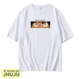 เสื้อยืด ลายการ์ตูนอนิเมะ One Piece Luffy Face