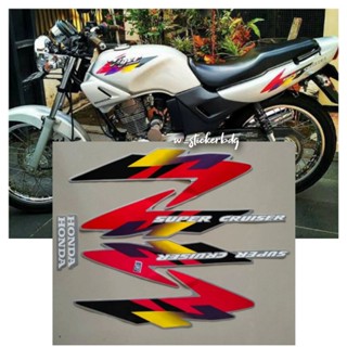 สติกเกอร์ติดตัวถัง สีเงิน สําหรับ Honda Tiger 1997