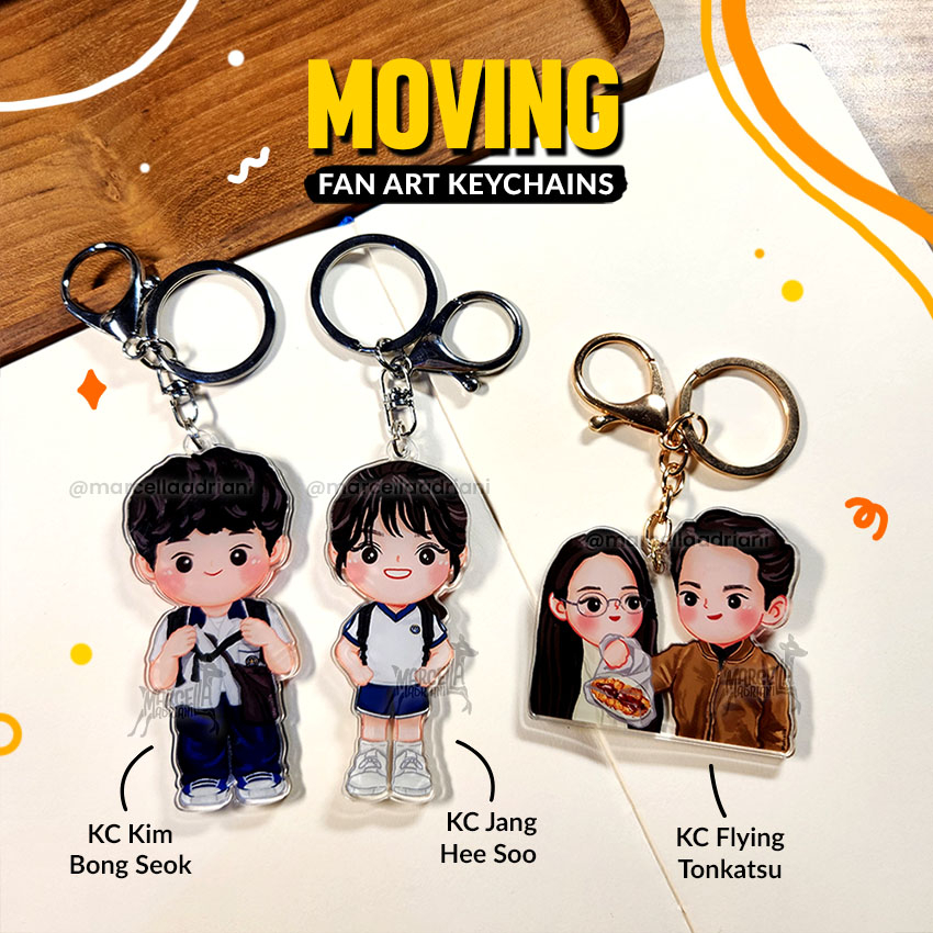 Gantungan (PO 20 DAYS) MOVING Kdraa Merch พวงกุญแจสติกเกอร์พวงกุญแจ Zo In Sung Han Hyo Joo Go Youn J