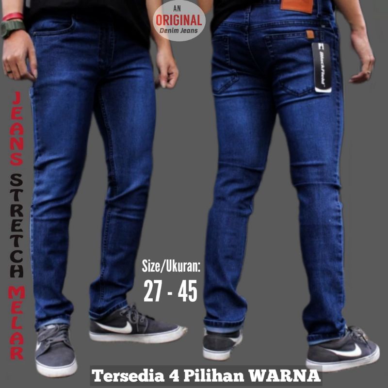 กางเกงยีนส์ผู้ชาย JUMBO/BIG SIZE STRETCH SLIMFIT JEANS 27 ถึง 42