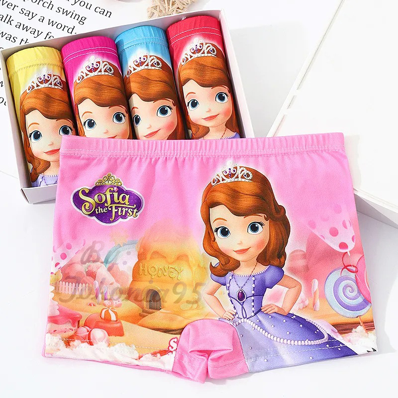 ชุดชั้นในเด็กผู้หญิง Happy Girl Boxer - บ็อกเซอร์ตัวละครสําหรับเด็กผู้หญิง