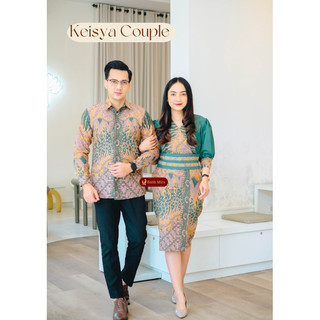 COUPLE BATIK PREMIUM KEISYA BATIK MIRA| DRESS FULL TRIKOT DAN KEMEJA FULL FURING