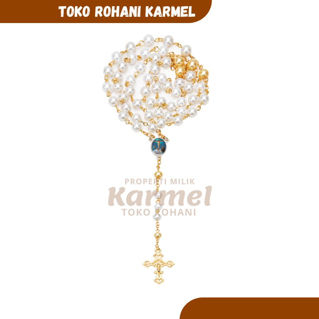 SYNTHETIC BOLIR สร้อยคอ ROSARY (เงิน) / CATHOLIC ROSARY / สร้อยคอ SPIRITUAL / สร้อยคอ ROSARY สําหรับ