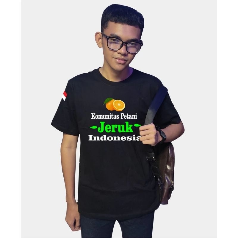 INDONESIAN ORANGE FARMER CLOTHES ORANGE FARMER เสื้อยืดสําหรับผู้ชายและผู้หญิง ORANGE FARMER เสื้อยื
