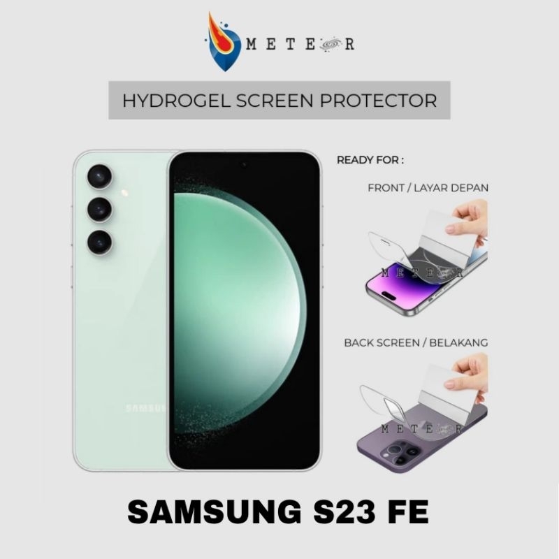 Samsung S23 FE 5G ไฮโดรเจล ด้านหน้า ด้านหลัง ตัวป้องกันกล้อง ป้องกันรอยขีดข่วน สีฟ้า SPY MATTE เงาวาว