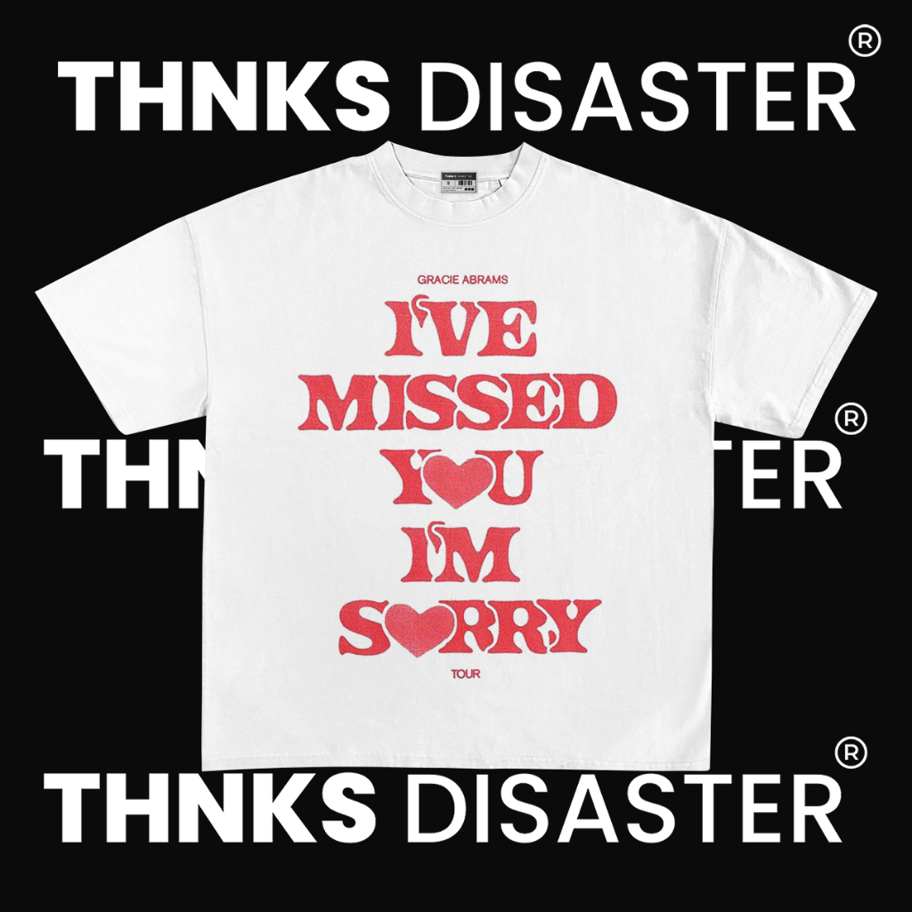 Hitam PUTIH Thrnksdisaster | เสื้อยืด Gracy ABRAMS สีแดง | หวี 24S | ไม่จํากัดเพศ | Grunge Grunge Gr