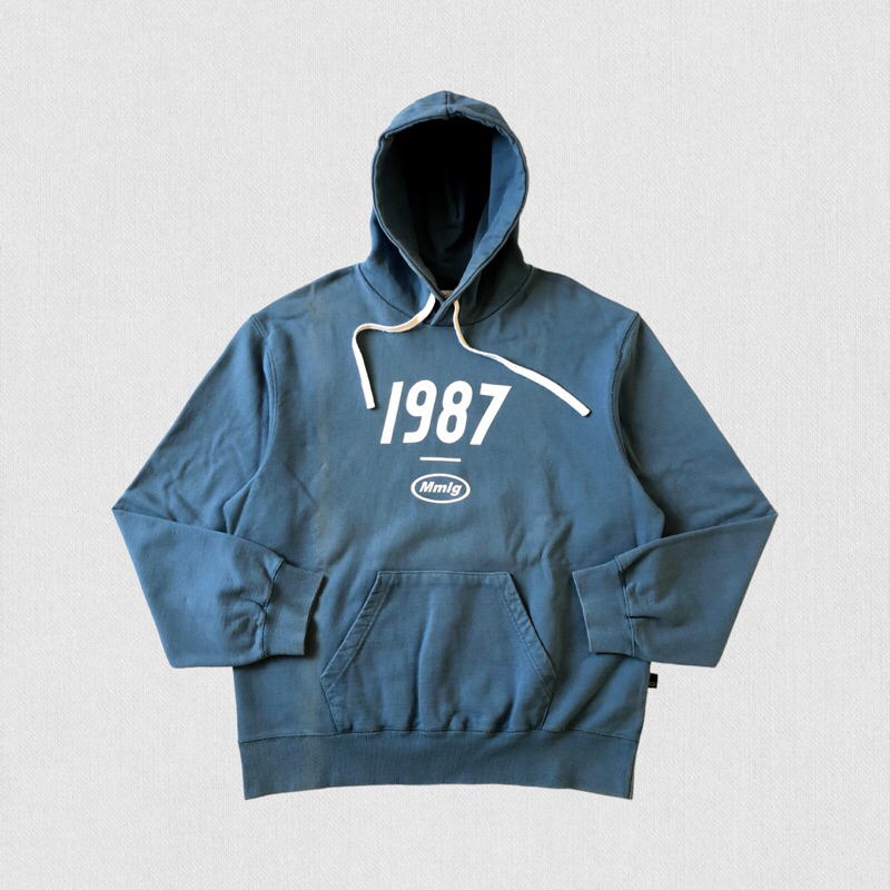 เสื้อกันหนาว มีฮู้ดดี้ Seoul 1987 MMLG Melange สีฟ้า ขนาด 87 มม.