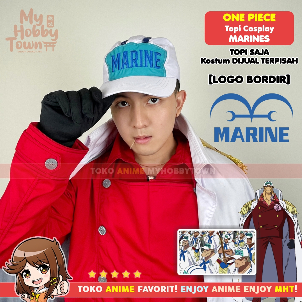 One Piece Marine Admiral Akaayu Sakazuki Aokiji Kuzan Kizaru Borsalino อะนิเมะคอสเพลย์หมวก