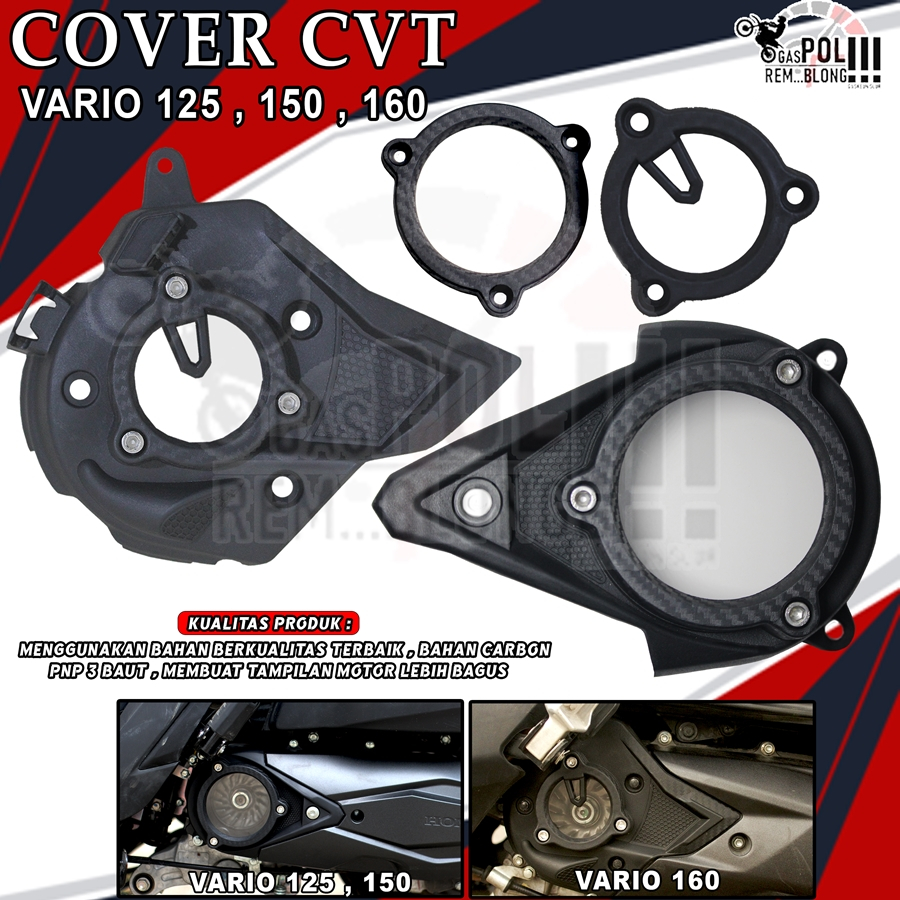 ฝาครอบ CVT VARIO 125 150 160 ABS CBS ISS AIRDUCK AIR DUCK HONDA WITHOUT KICK STARTER PNP