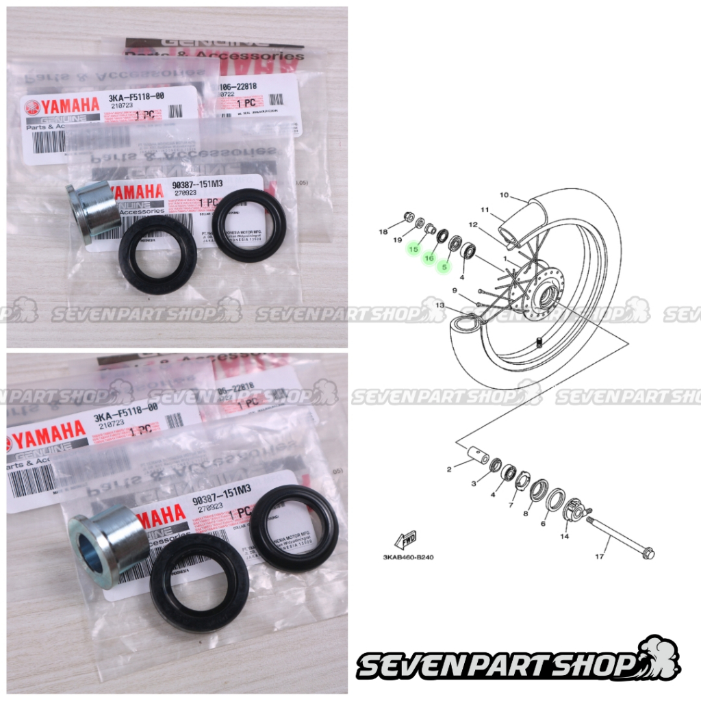 Original Yamaha RX KING RXKING RXK RXS RX SPECIAL SCORPIO 90387-151M3 3KA-F5118-00 93106-22818