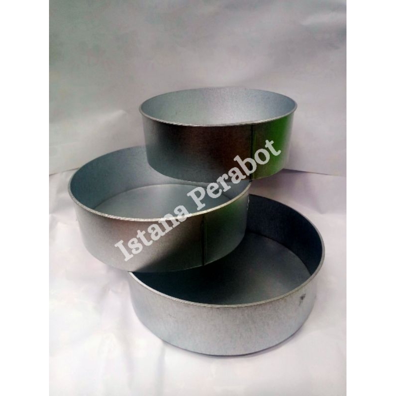 ROUND PANS 18 20 22 24 26 28 30 HEIGHT 6 ซม./รอบเค้ก MOLDS ชุบสังกะสีกลม BREAD MOLDS