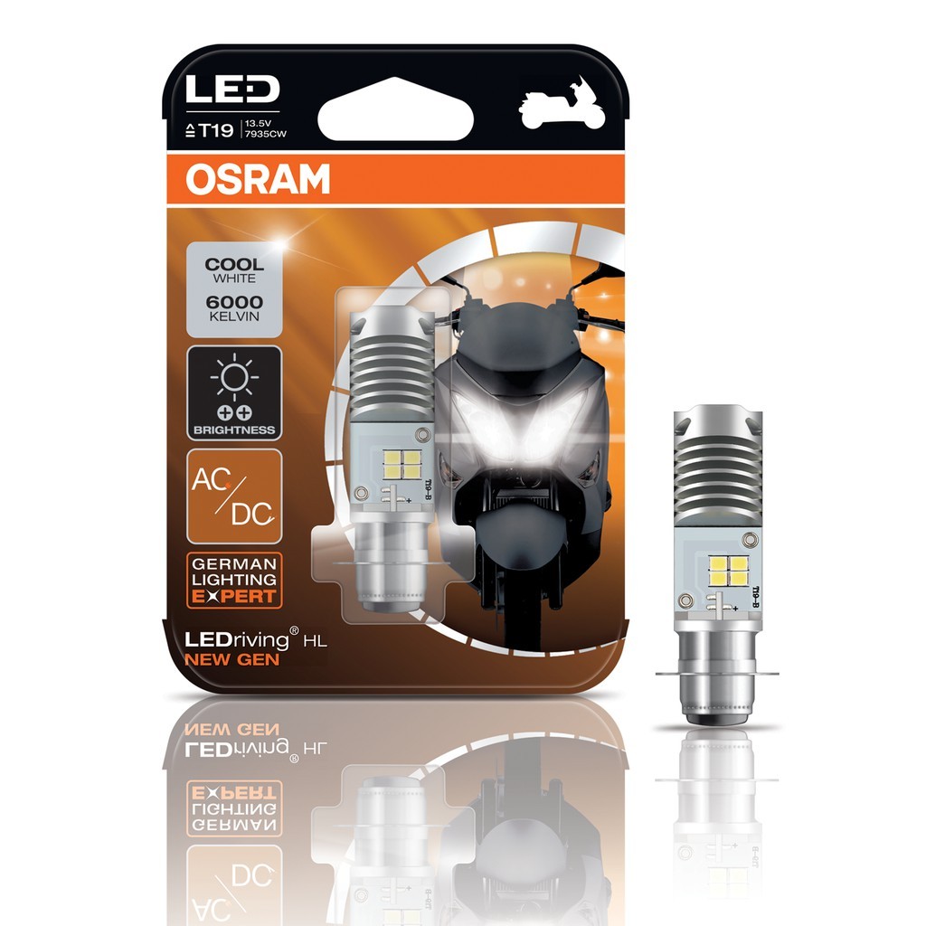 PUTIH ไฟ led รถจักรยานยนต์ T19 H6 M5 K1 OSRAM led เลเซอร์ pro สีขาว AC/DC Bebek Matic Beat Vario Sco