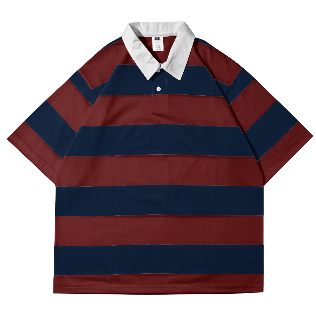 เสื้อยืดวินเทจ POLO - BASIC - OVERSIZE SHIRT - REDNAVY - BILLIONSTARS - UNISEX