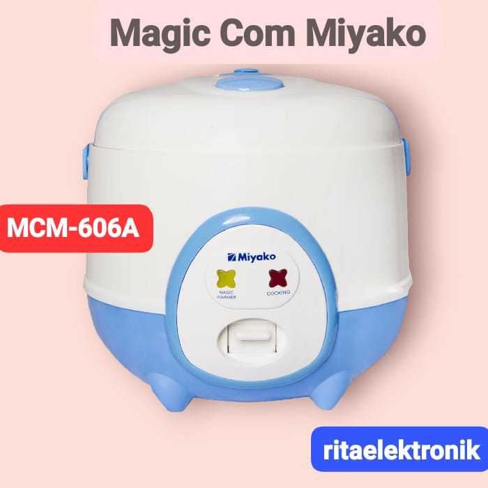 Magic Com Miyako 0.6 ลิตร MCM-606A/B หม้อหุงข้าว Miyako 0.6 ลิตร หม้อหุงข้าว อุ่นและนึ่ง Non-Stick
